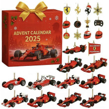 (D)New F1 2025 Advent Calendar Christmas Gift Racing Themed Countdown Calendar, a gift for car lovers