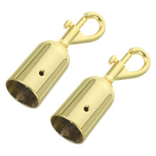 2Pz Fermacorda Gancio Metallo Dorato Per Barra E Isolamento