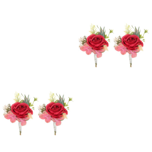 4 -Blumen Simulation Blumen Brautstrauß Steckblume 2
