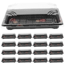 25 Stk Box Sushi Boxen Sushi Go Deckel Behälter Tablett Aus Pet