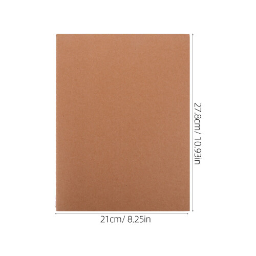 5Stk A4 Leeres Notizbuch 36 Blatt Kraft Einband 1