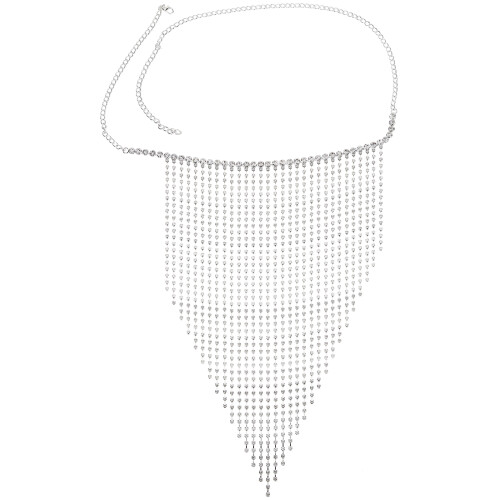 Rhinestone Quaste Gesichtskette Vintage Schmuck