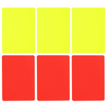6 Gele En Kaarten Voor Voetbalscheidsrechter Standaard