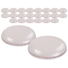 24Stk Runde Haushaltsmöbel Pads Rutschfeste Beige Kunststoff