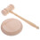 1Set Richterhammer Holz Beige Solider Auktionshammer Mit 6