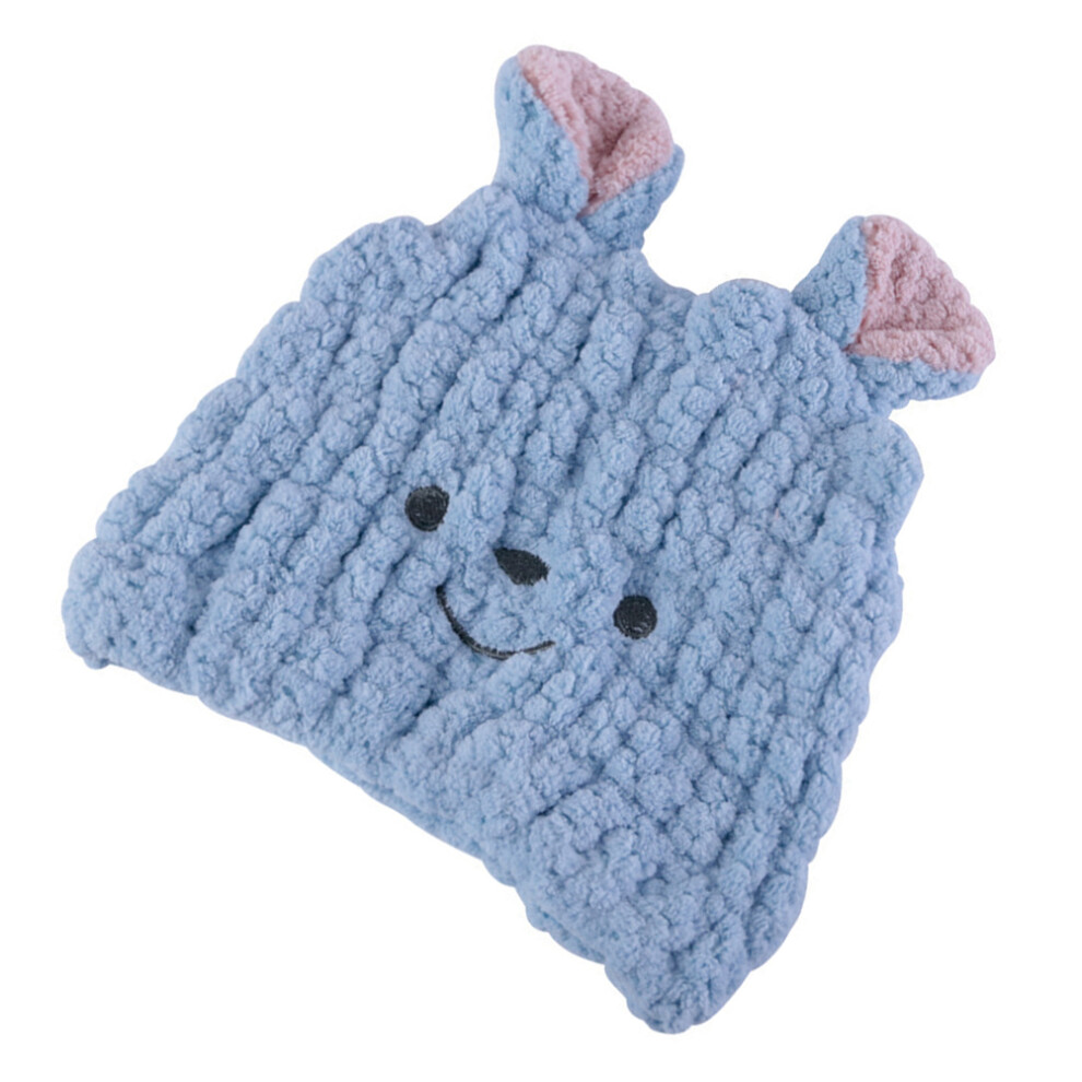 Baby Hair Drying Hat Sky- Fleece Infant Bath Towel Wrap Totority