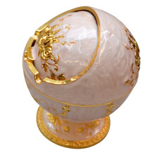 2 Stk. Flip-Cover Aschenbecher Golden