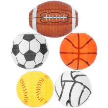 Worgeous 5 Teile Papierlaterne Basketball Fußball Anhänger