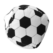 Weißer Fußball Beanbag Aufbewahrungstasche Aus Polyester