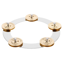 Witte Voet Tambourine Met Duurzame En Cymbal Mount Goud