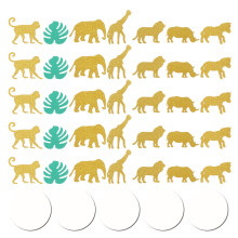 300 Hawaiian Jungle Monstera Tier Konfetti Für Party