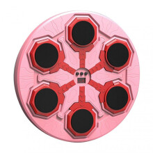 (Pink) Smart Music Boxing Target with BT LED Lights 15 Speed Smart Wall Punch Boxing Bags Kids Adults Training Punching Equipment