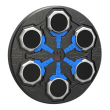 (Black) Smart Music Boxing Target with BT LED Lights 15 Speed Smart Wall Punch Boxing Bags Kids Adults Training Punching Equipment