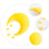 Dekoratives Stern Gelb Polyesterfaser 5er Set 7
