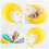 Dekoratives Stern Gelb Polyesterfaser 5er Set 8