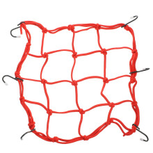 Elastisches Motorradnetz Rot Latex 1 Satz 11,8x11,8x0,4 Zoll