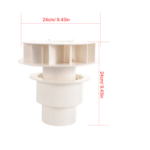 Siphon Regen Eimer Ablaufrohr Weiß PVC 1