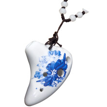 Ocarina Halskette Kleine Reise 50X3,7 Cm Weiß