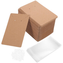 120 Sets Schmuck Aufbewahrung Karte Etikett Kraftpapier