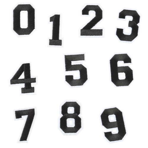 Number Applikation Bügelapplikation Aufkleber