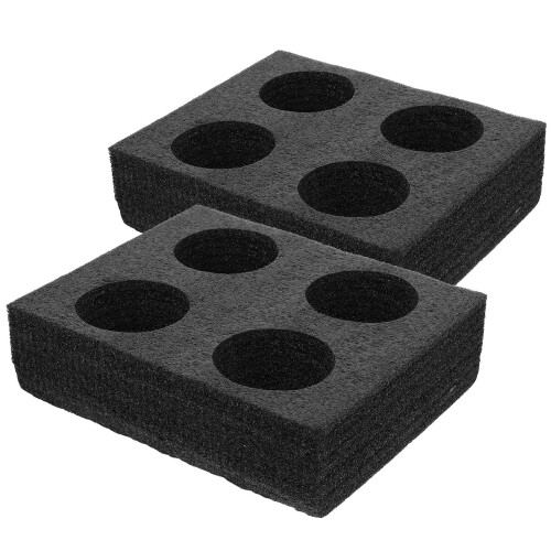 2 Stk. Getränke Tabletts Becherhalter Tassen Schwarz
