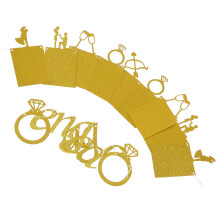 Bunting Fahne Gold Metallic Papier Hochzeitslocation 1 Set