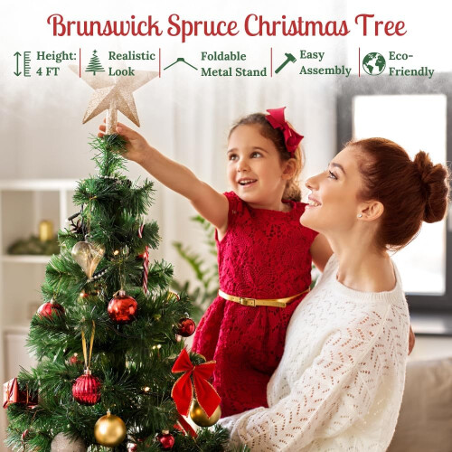 Evre (4ft) EVRE Brunswick Spruce Artificial Christmas Tree 2