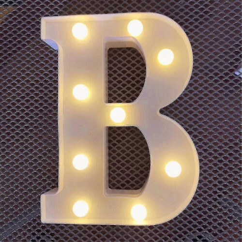 (B) Alphabet Letter Led Light Luminous Lamp Decor Party Night Light