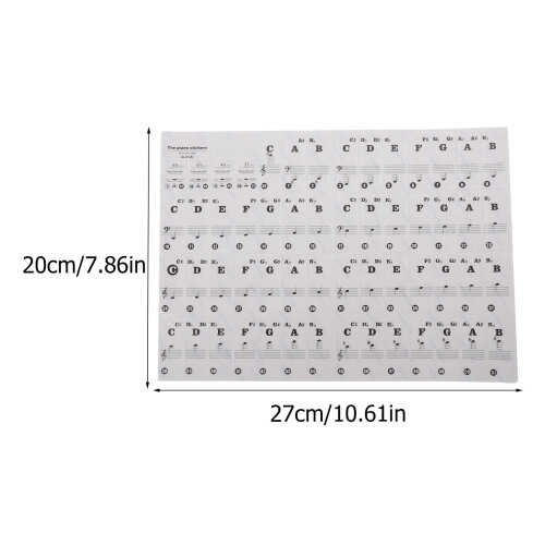 Stick Notes Elektronisch Piano Labels Toetssticker Voor Kinderen 1
