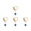4 Evil Eye Neusring Roestvrijstalen Ring Vrouwen 10