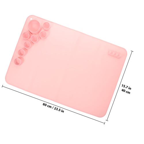 Malunterlage Silikon, Antihaft-Silikon Bastelmatte, Rosa, 1 1