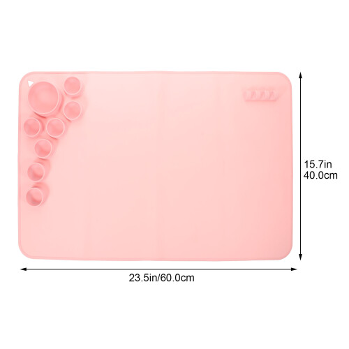 Malunterlage Silikon, Antihaft-Silikon Bastelmatte, Rosa, 1 2