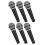 6Pcs Lightweight Black Pretend Play Microphone Models for Roleplay 11