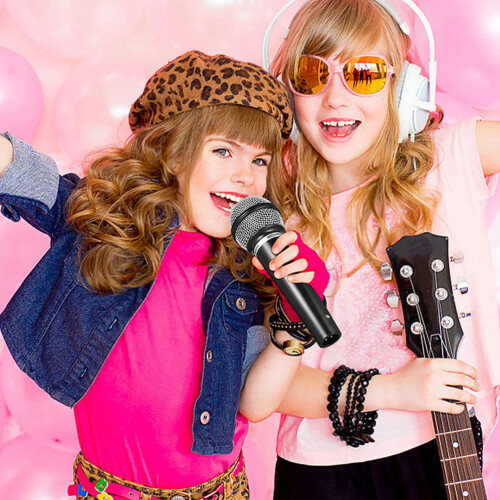 6Pcs Lightweight Black Pretend Play Microphone Models for Roleplay 2