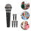 6Pcs Lightweight Black Pretend Play Microphone Models for Roleplay 10
