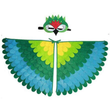(Style5) Bird Shawl Cape Owl Peacock Wings Bird Costume With Mask Party Cosplay Costume For Kids