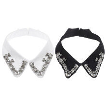 2 Set Blusenkragen Damen Weiß
