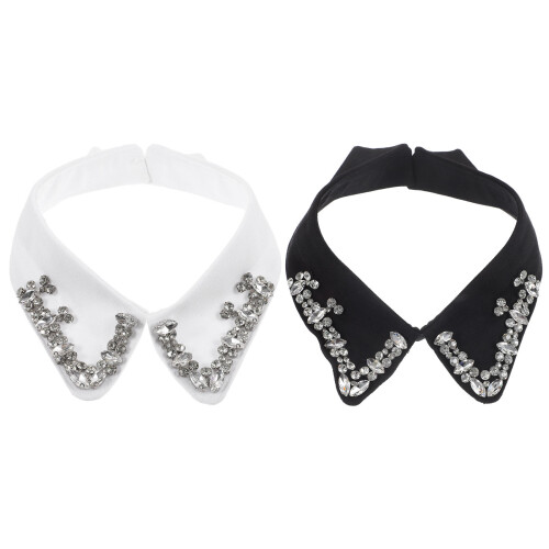 2 Set Blusenkragen Damen Weiß