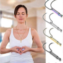 (4 colours)2x Stop Smoking Aid and Breathing Necklace, an Anxiety Relief Vape Necklace for Breathing Exercises, Christmas Gift - DSW