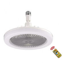 (Gray) Ceiling Fan Light Enclosed Low Profile Fan Ceiling Light Dimmable for Bedroom