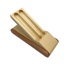 (Double wooden box) Pen Display Box Wood Case Fountain Pen Gift Box 1/2 Pencil Organizer Box