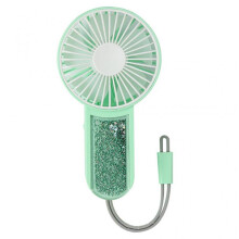 (Green) Personal USB Fan Stylish Turbofan for Travel Outdoor Sports 3s Quick Cooling