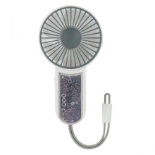 (Gray) Personal USB Fan Stylish Turbofan for Travel Outdoor Sports 3s Quick Cooling