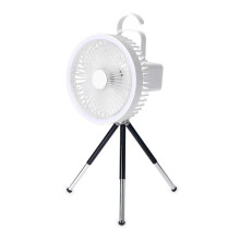 (No Remote control) 2 in 1 4000mAh Remote Control Table Fan Camping Fan with LED Light+Tripod