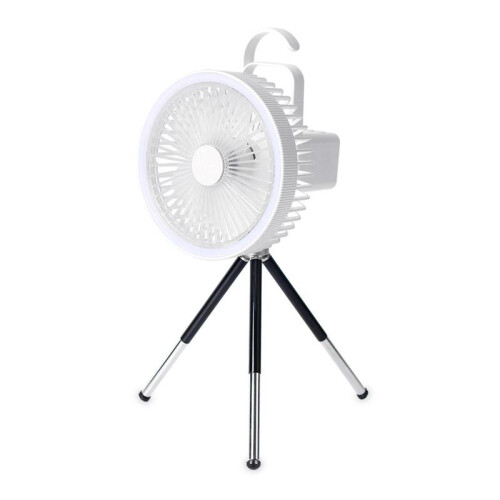 (No Remote control) 2 in 1 4000mAh Remote Control Table Fan Camping Fan with LED Light+Tripod