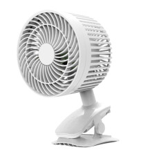 (White) Mini Desktop Clip Fan 3-speed Mute With Strong Wind Rotating For Home Bedroom