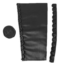 (Black) Champagne Satin Corset Back Sets with Adjustable Rope and Shielded Buttonhole Cords for Bridal and Evening Gowns
