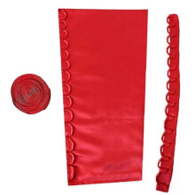 (Red) Champagne Satin Corset Back Sets with Adjustable Rope and Shielded Buttonhole Cords for Bridal and Evening Gowns