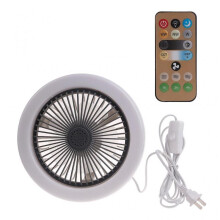 (Gray) Ceiling Fan Multifunction Chandelier Fan for Indoor Brightness Speed Adjustment