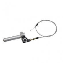 (Silver) Twist Throttle Accelerator Handle Grips for 22mm Bar Durable Throttle Cable
